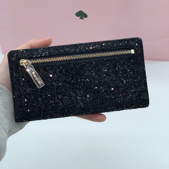 kate spade Bags Kate Spade Black Glitter Wallet New Collection